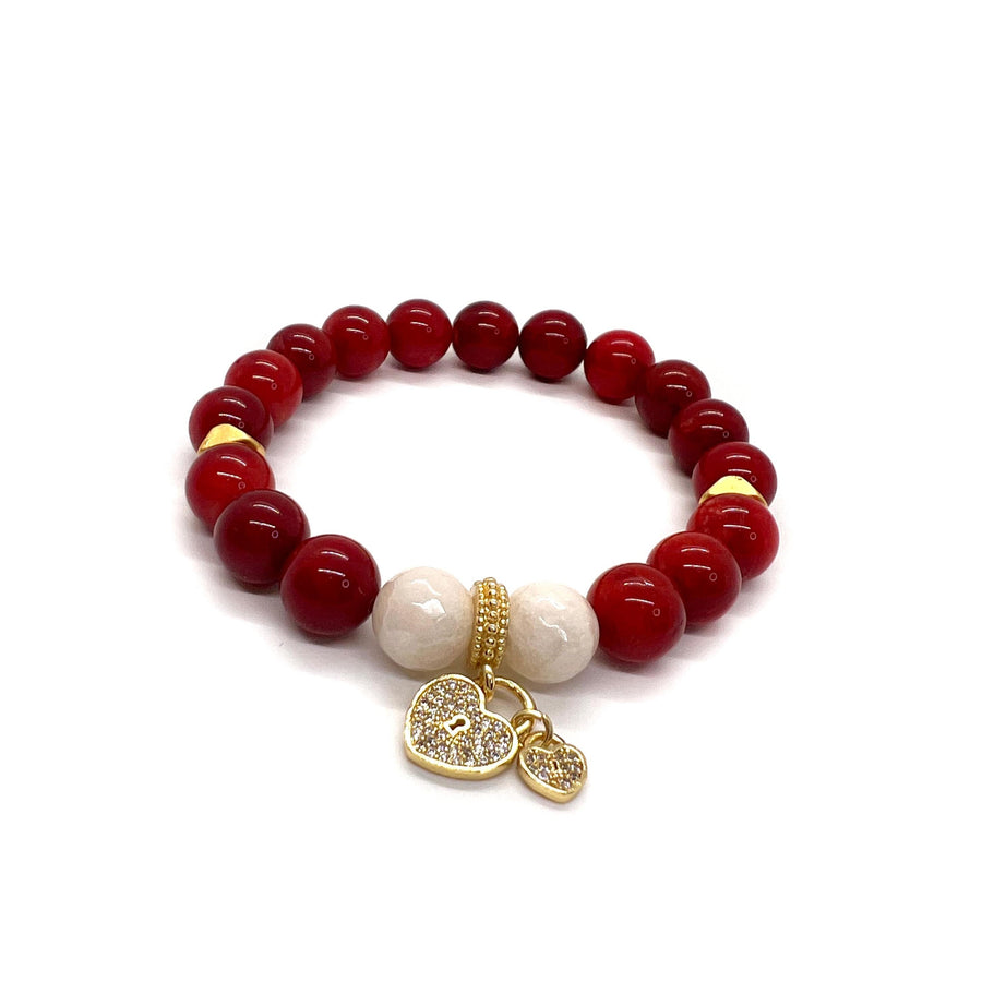Locking Hearts Charm Bracelet
