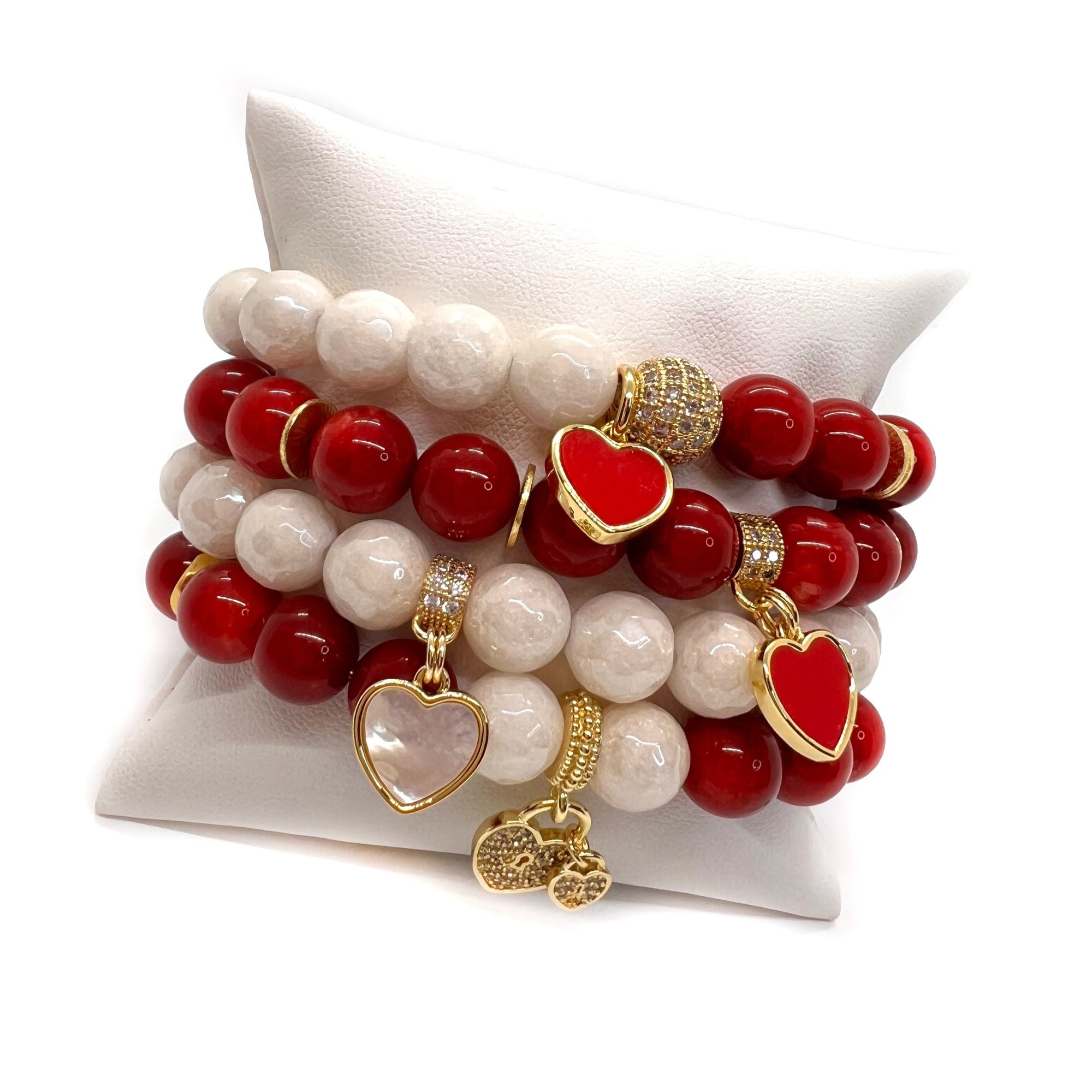 Locking Hearts Charm Bracelet