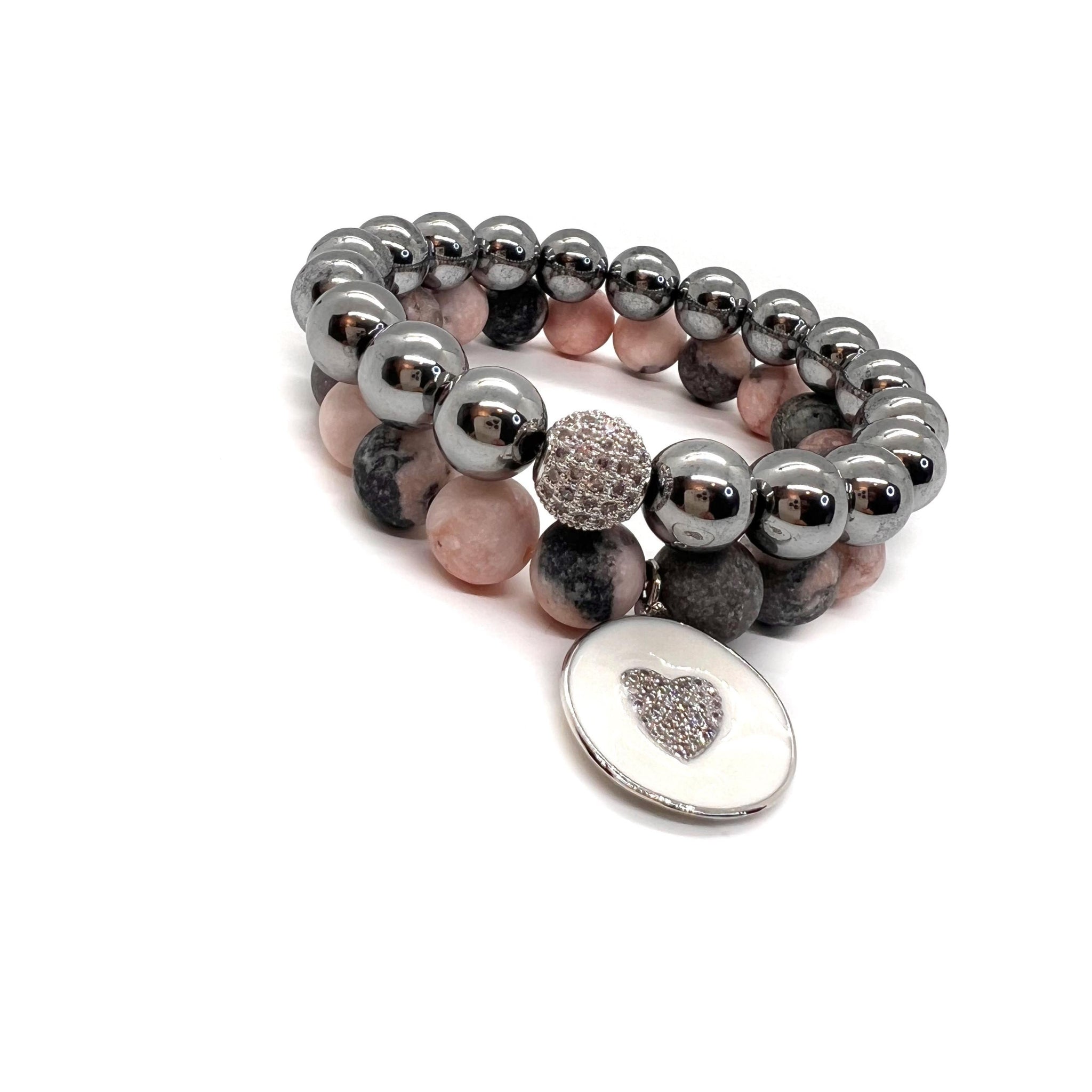 Sparkle Heart Bracelet Stack